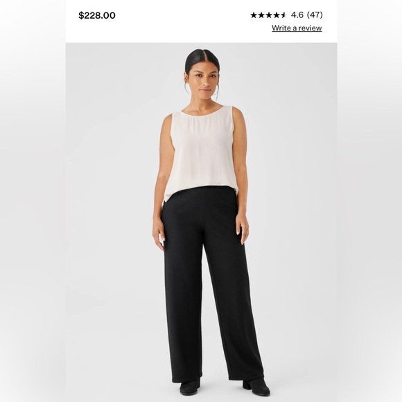 Eileen Fisher Pants - Eileen Fisher Boiled Wool Jersey Straight Pant
